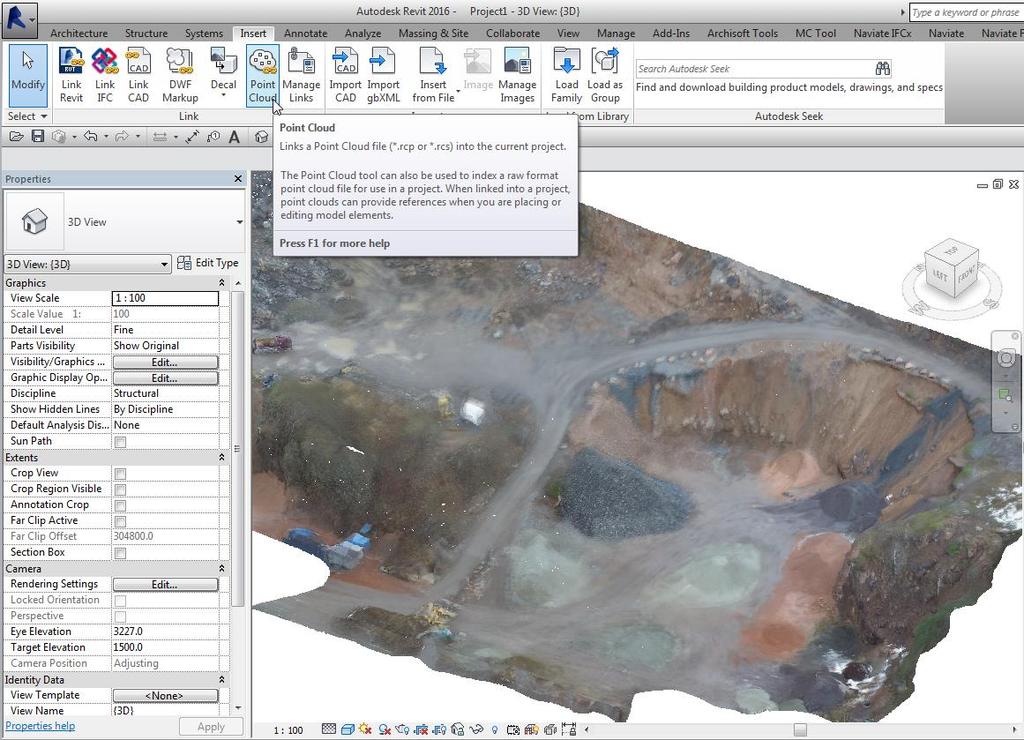 Revit link Point Cloud (.