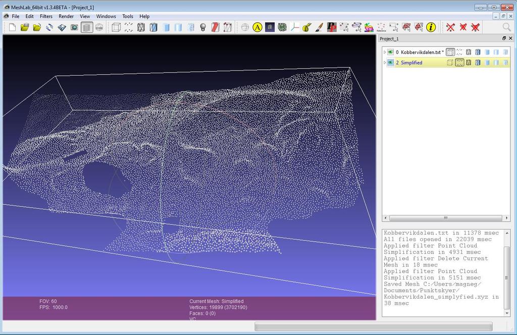 Simplified Mesh Redusert fra 3,7 millioner