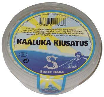 100 g toodet sisaldab keskmiselt 430 kj/102 kcal energiat, 14 g valke, 6 g süsivesikuid ja 4 g rasvu. Uus suupiste on pakitud 250 g toosi.