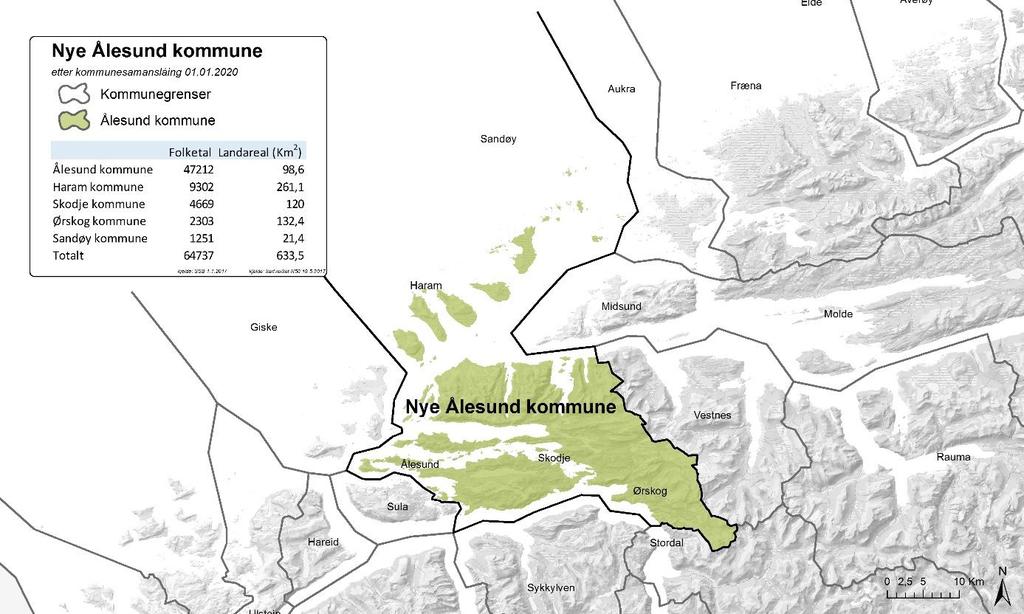 4 Kart Fig. 1 - Nye Ålesund kommune frå 1.