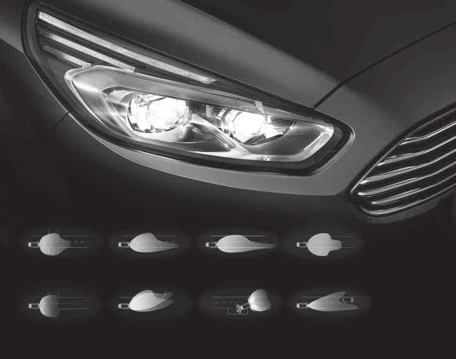 Dynamiske LED lys med adaptive hovedlys Ekstrautstyret adaptive hovedlys med variabel lysfordeling sørger for bedre lys i en rekke kjøresituasjoner basert på bilens hastighet, rattvinkelen