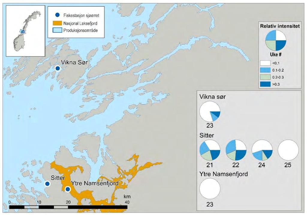 5.7 Nord Trøndelag (PO 7, Nord-Trøndelag med Bindal) Sitter ved Flatanger ble valgt som fast stasjon for ruse- garnfiske i Nord-Trøndelag.