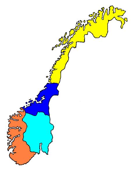Dialektene i Norge deles