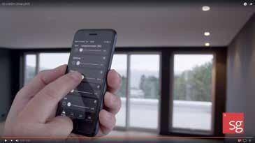 (Foto under) Gratis app lastes ned fra AppStore eller Google Play. SG LEDDim og LEDDim Smart Oppdatert versjon med Bluetooth styring (Smart), 2-pol, endevenderfunksjon/impulsbryter.