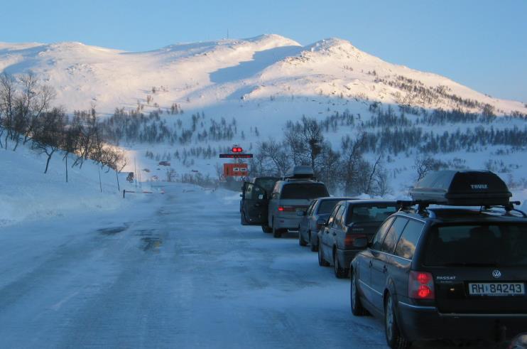 syklande på riksvegar i