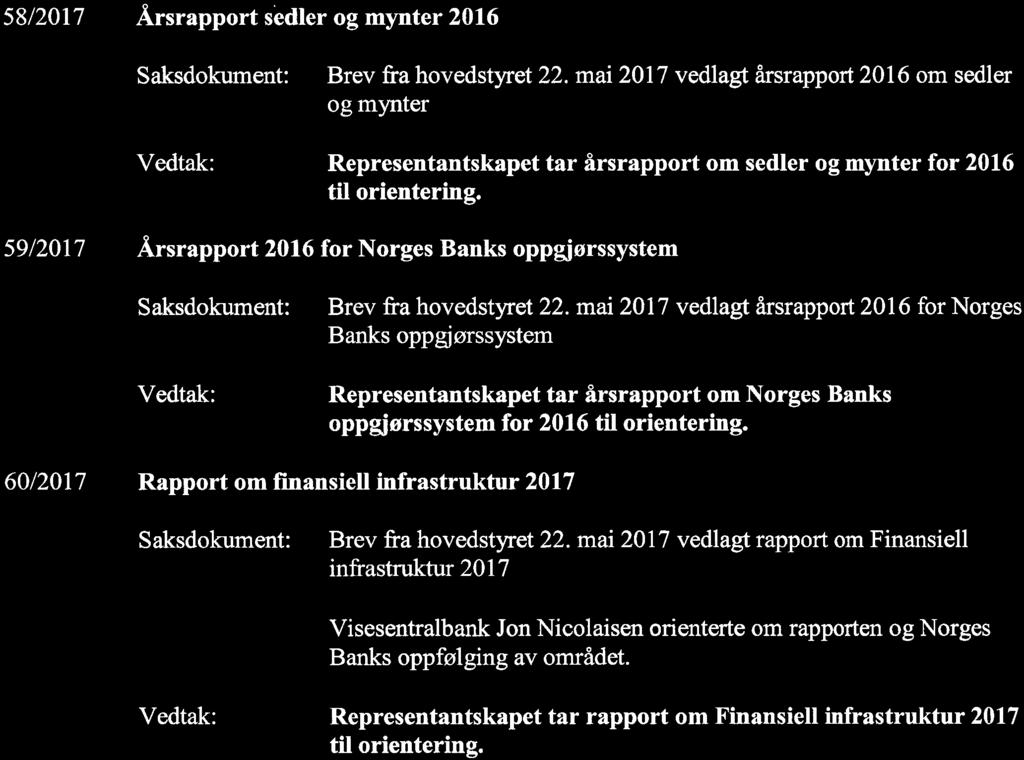 56/2017 Norges Banks pensjonskasse / årsberetning og årsregnskap 2016 Brev fra hovedstyret 24.