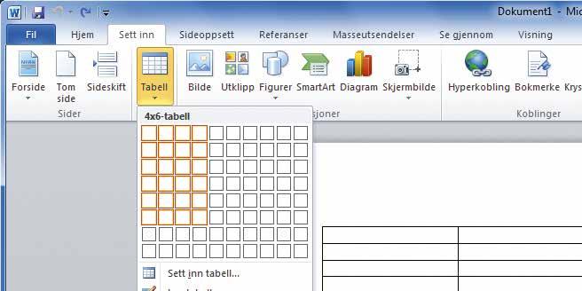 Sorter data i en tabell Word er til tekst, og Excel er til data men ikke alltid.