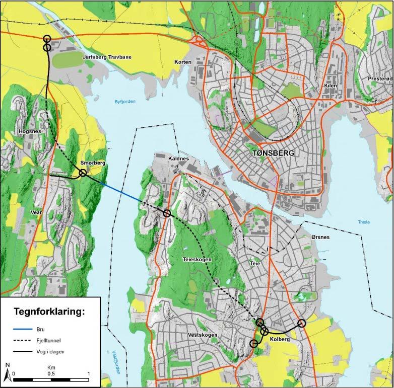 1 Innledning 1.1 Bakgrunn Ny fastlandsforbindelse fra Nøtterøy og Tønsberg er et av flere prosjekter i Bypakke Tønsberg-regionen.
