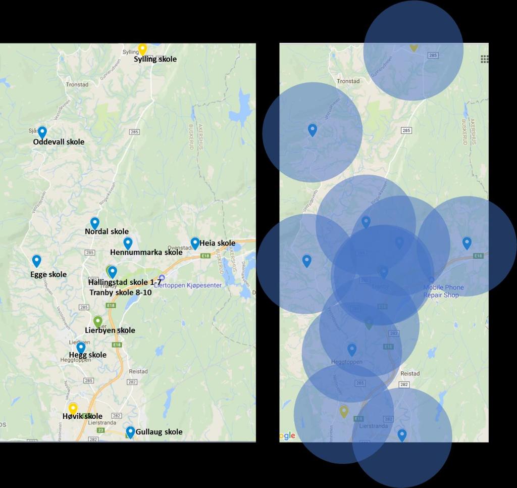 Oppdragsnr.: 176 Dokumentnr.: 1 Versjon: Dagens skolestruktur Lier kommune har 1 grunnskoler. Skoleåret 016-17 er det 6 elever i kommunen.