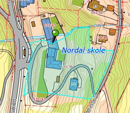 Oppdragsnr.: 176 Dokumentnr.: 1 Versjon: Nordal skole Fysisk læringsmiljø, arealbruk og funksjonell egnethet Nordal skole er en 1-7 skole og har i skoleåret 017-18, 6 elever.