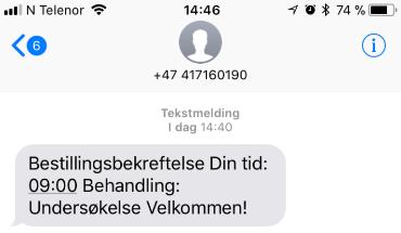 SMS Under fanen SMS kan man legge til tekster