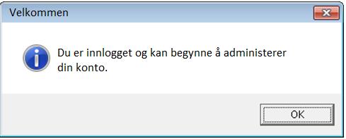 har fått i velkomst e-posten