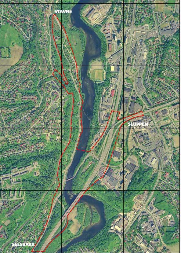 Rv 706 Sluppen Stavne Kartet viser planområdet (noen endringer er gjort når det gjelder avgrensning) Etablering av nytt kryss på Sluppen, med forbindelse over Nidelva (ny Sluppen bru) og kobling til