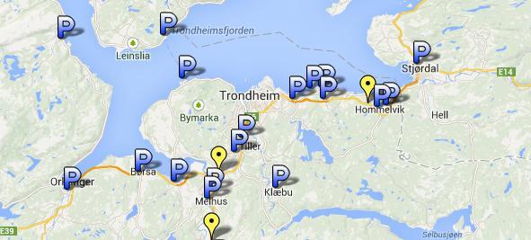 Innfartsparkering Kart Det legges opp til utvidelser av eksisterende anlegg og eventuelle nye anlegg når kapasitetsgrensen er nådd for dagens tilbud. Det er i dag for liten kapasitet flere steder.