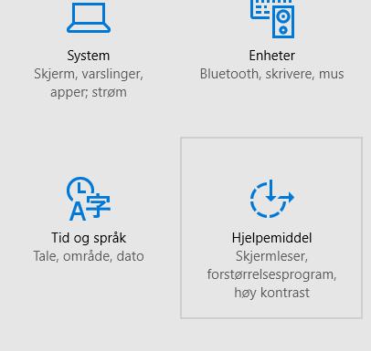 innstillingene i Windows.