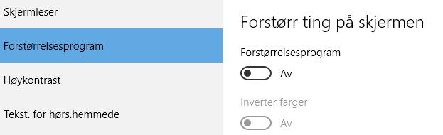 Nå forstørres alt. For å endre innstillingene klikker du på pilene.