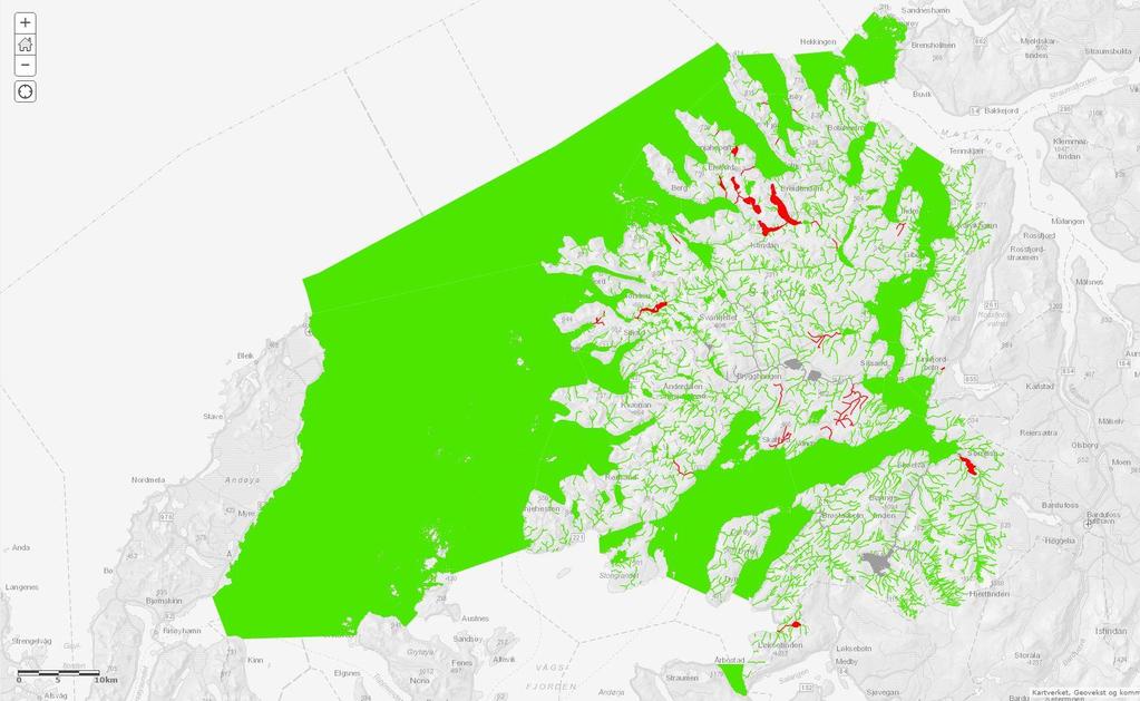 tilstand for naturlige vannforekomster og