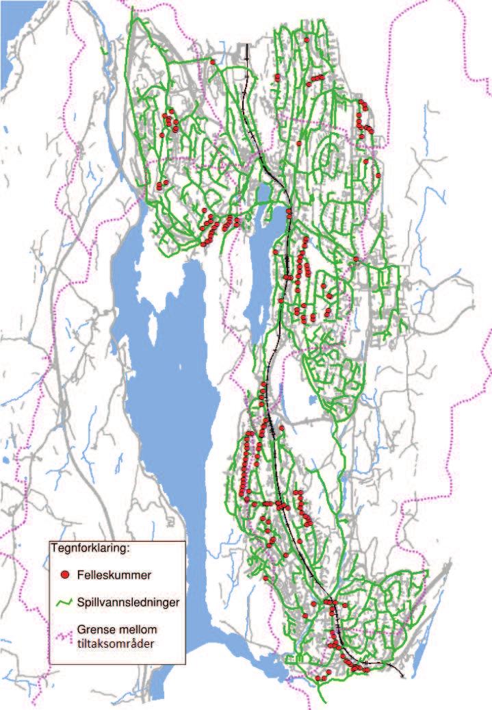 Avløpssystemet i Oppegård har ca. 200 felleskummer. Det vil si kummer med åpne renner, hvor vann kan renne fra overvanns- til spillvannsledningen og omvendt.