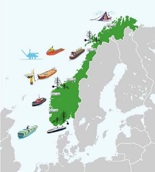Grønt Kystfartsprogram Norge skal etablere verdens mest effektive og miljøvennlige kystfart drevet helt eller delvis med batterier,