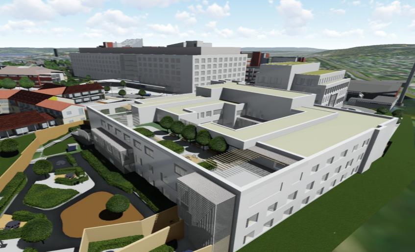 Tønsbergprosjektet Prosjekt eier: Sykehuset i Vestfold HF Omfang: Totalt ca 45.000 m2 - Psykiatri - 12.000 m2 Ferdig i 2019 - Somatikk - 33.