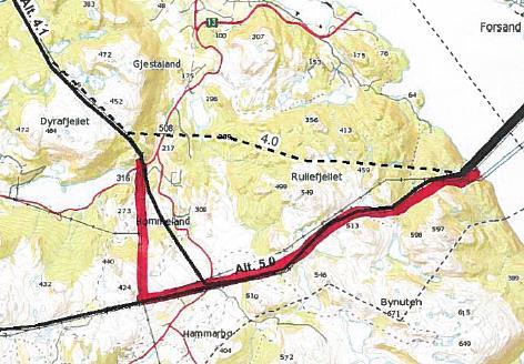 Side 56 Statnett vurderer at Horves forslag vil gi store merkostnader og lengre gjennomføringstid, uten at det forventes å gi reduserte ulemper og færre berørte.