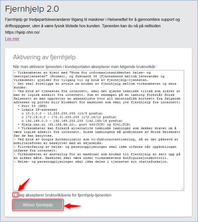 Du har nå aktivert fjernhjelp. Etter at fjernhjelp har blitt aktivert vil det ta litt tid før alle systemene tjenesten benytter seg av er synkronisert.