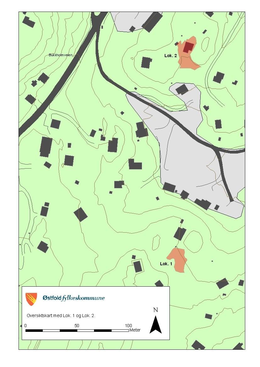 Som kartet nedenfor viser, er det kort avstand mellom Lok.1 og Lok.; kun 175 m i luftlinje.