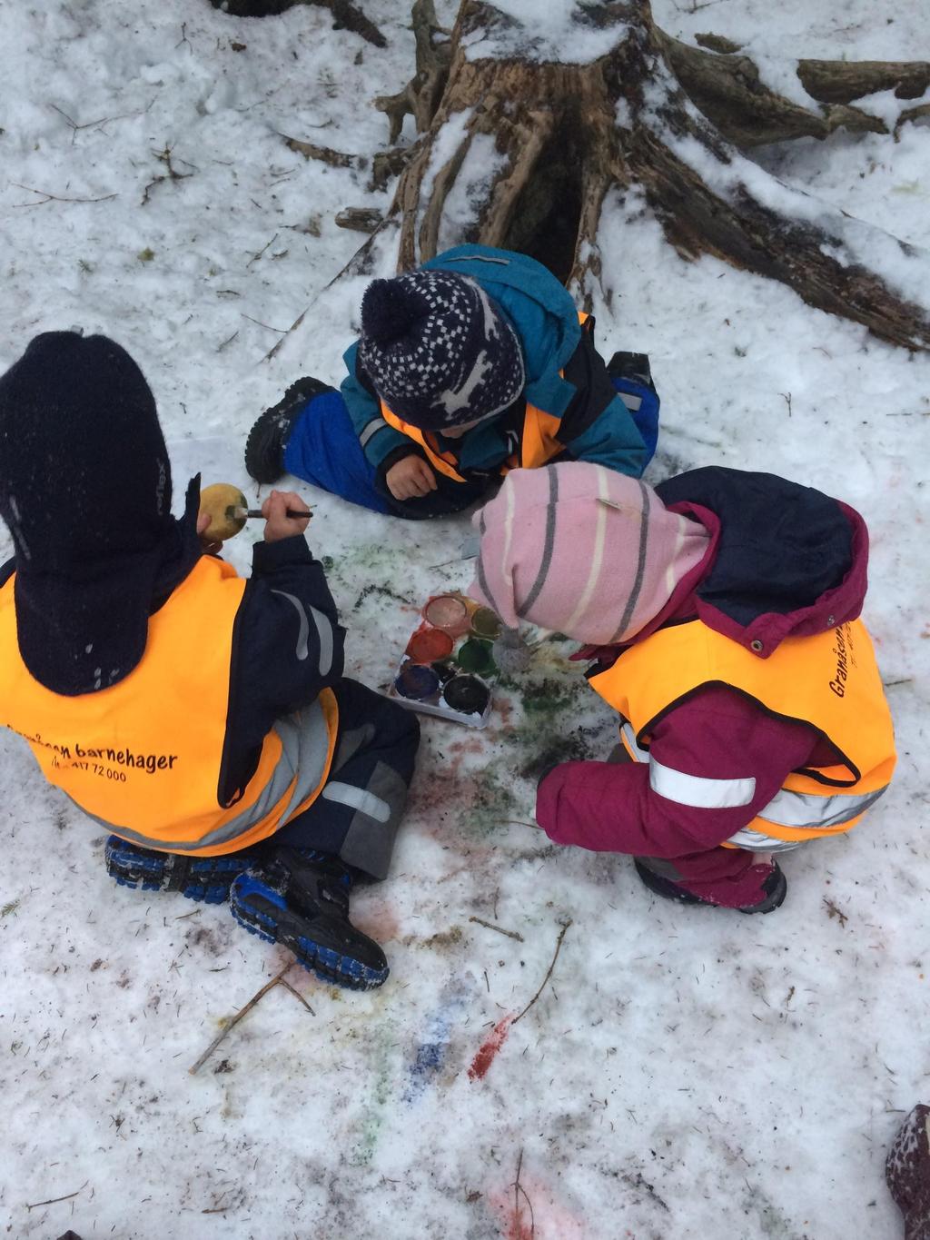 Maling på snø!