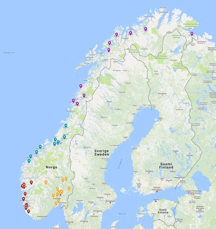 Olavs Hospital HF Helse Møre og Romsdal HF Helse Sør-Øst: Sykehuset Innlandet HF Akershus universitetssykehus HF Oslo