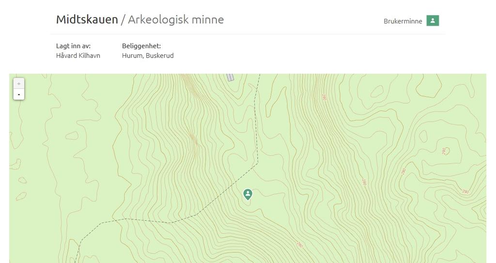 Når stedet er funnet har vi målt det inn med GPS. Denne GPS en er forøvrig av eldre modell, strever ofte for å finne satelittdekning, og kan være nokså unøyaktig.