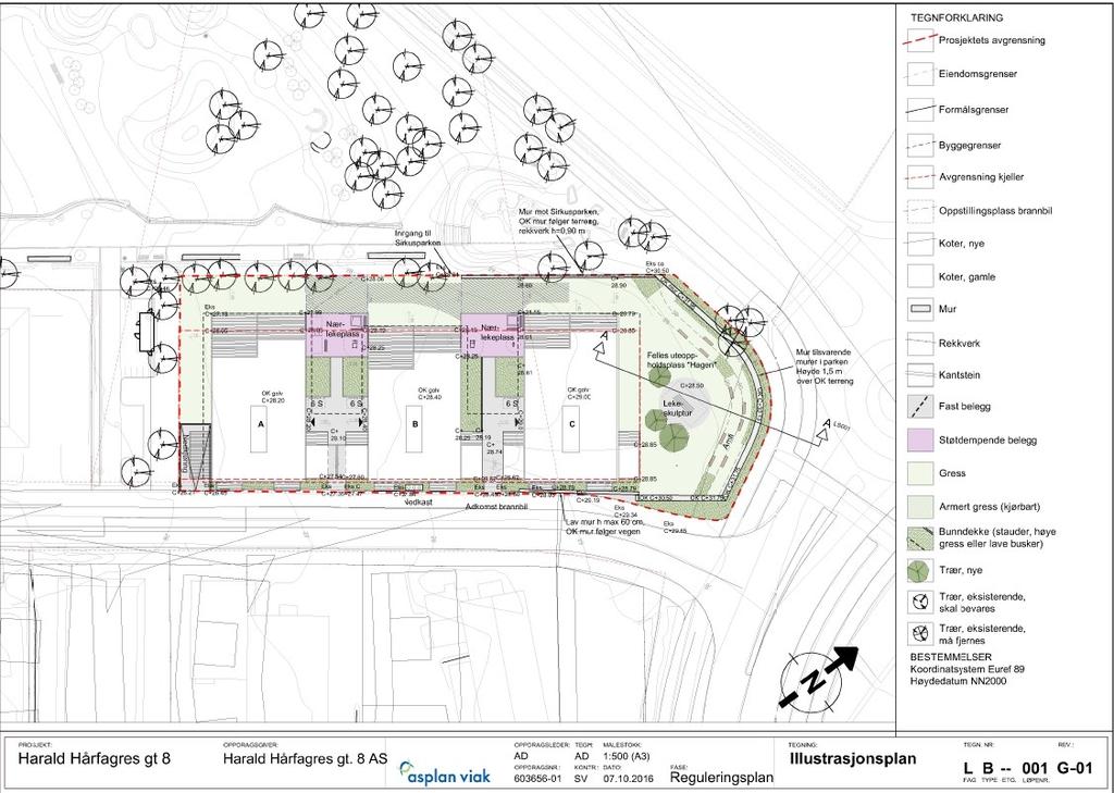 Side 7 Planforslaget foreslår et avvik i forhold til kravet til uteromsnormen der kravet til uterom er satt til minimum 50 m 2 for 100 m 2 BRA eller pr. boenhet (midtre sone).