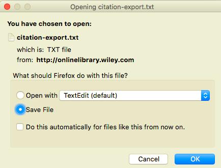 Mac: 1. Velg Save File OK, og lagre filen på et sted du finner raskt tilbake til. 2.