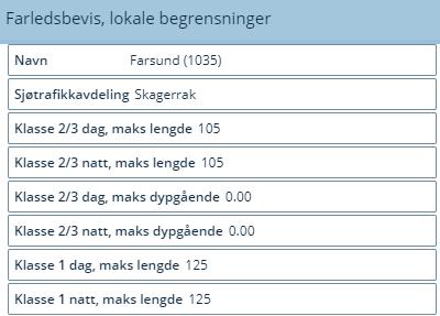 Brudd Farsund-Lundegårdsleia Brudd på lokale begrensninger klasse 2/1