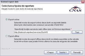 Fig. 7-2 Selectarea tipului de raportare 7.1.