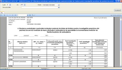 Fig. 7-32 Anexa 2g Utilizatorul accesează meniul Raportări Formulare de raportare - Anexa 2g - continuare