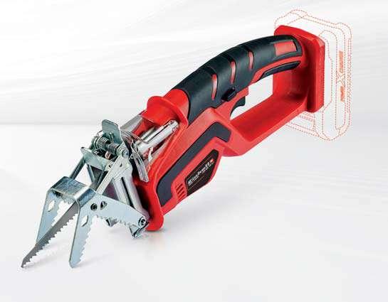 Einhell Cordless Pruning Saw AKUMULATORSKA TESTERA ZA REZANJE GRANA GE-GS 18 Li solo Baterija napon / kapacitet 18 V / - Dužina reznog lista 150 mm Debljina reza