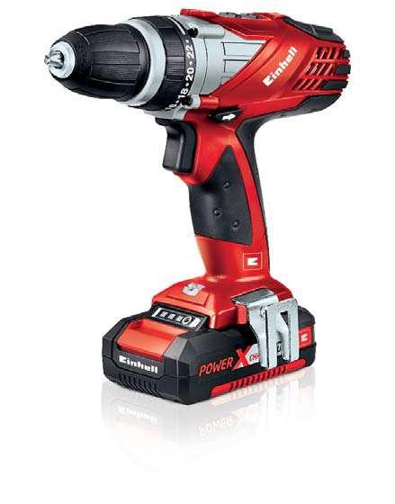 Einhell Cordless Drill AKUMULATORSKA BUŠILICA TE-CD 18 Li SA jednom baterijom, SA dve baterije ili BEZ baterije! Baterija napon / kapacitet Vreme punjenja 18 V / 1.