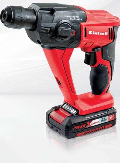 Einhell Cordless Rotary Hammer AKUMULATOSKA ČEKIĆ BUŠILICA TE-HD 18 Li SA ili BEZ baterije! Baterija napon / kapacitet Vreme punjenja 18 V / 1.