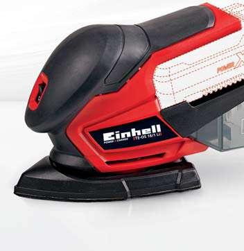 Einhell Cordless Multi Sander AKUMULATORSKA MULTI BRUSILICA TE-OS 18/1 Li solo Baterija napon / kapacitet 18 V / - Broj oscilacija 24000 min -1 Prečnik ekscentra Brusni papir Težina proizvoda Ø 1.