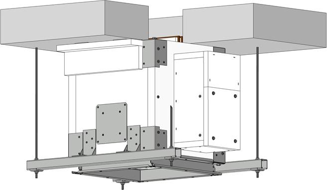 Fig. 4 Example of installation on solid ceiling construction of fire compartment - suspension.