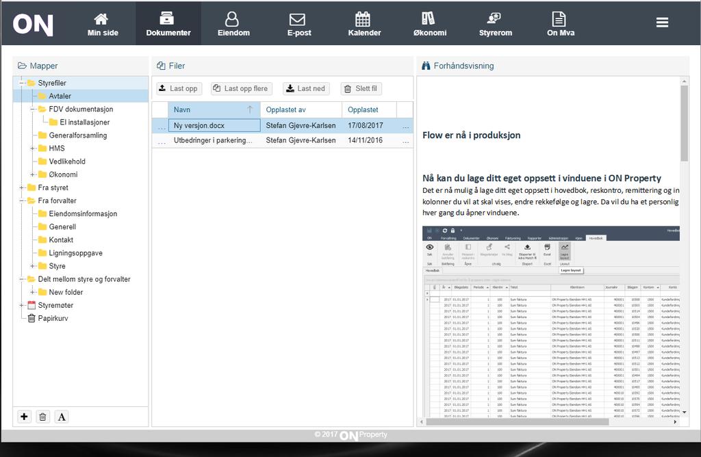 Dokumenter Figur 7 Dokumenter for styre For styret Styrefiler kontrolleres av det gjeldende styre og tilgangen til styremappa er det kun nåværende styre som har.