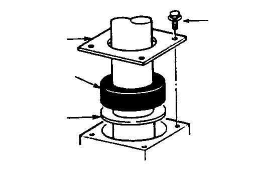 2. Detach the antenna housing cover from the antenna housing by loosening four fixing bolts.