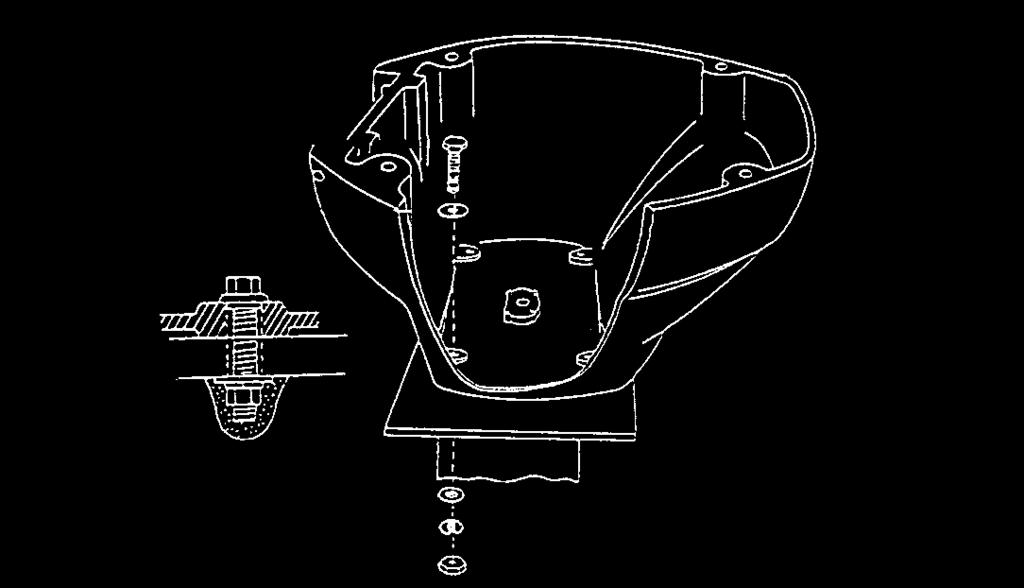 Do not turn the bolts to secure the antenna housing.