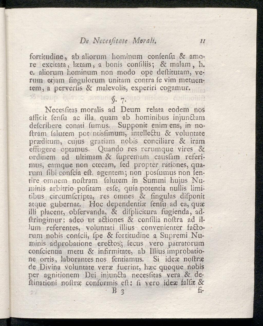 De Necesßtate Moralt, π fortitudine, ab aliorum hommum confenfu & arnore excitata, team, a bonis confiiiis; & malam, 1% e.