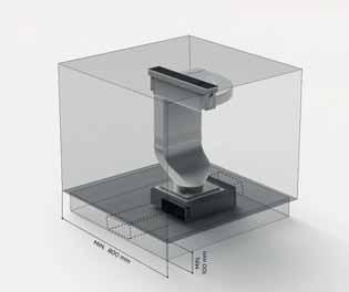 pllakë induksion FCH32 Shema për montim një nivel me pllakën punuese HOO-B GLASS + 2 pllakë induksioni FCH32 C Shema për montim një nivel me pllakën punuese *Gypi i