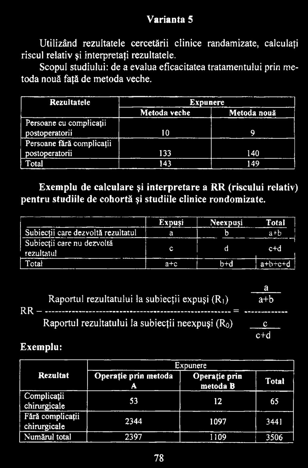 1 Expuşi N eexpuşi Total 1 Subiecţii care dezvoltă rezultatul a b a+b!