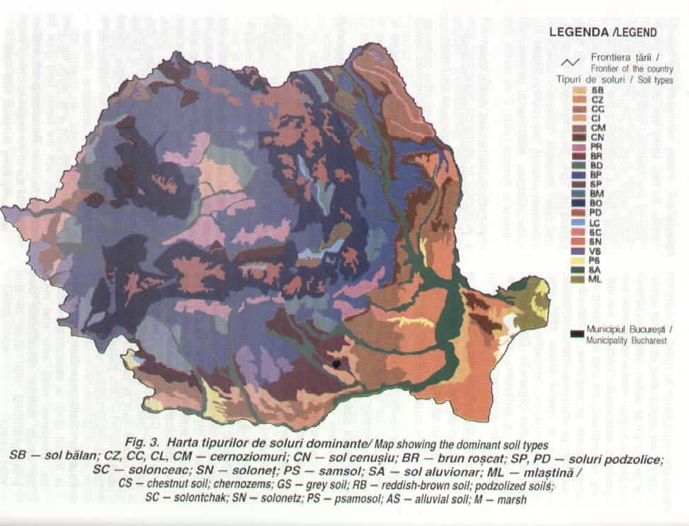 ecozona III, 17,5% din terenurile arabile, cuprinzând dealurile subcarpatice şi depresiunile intramontane.