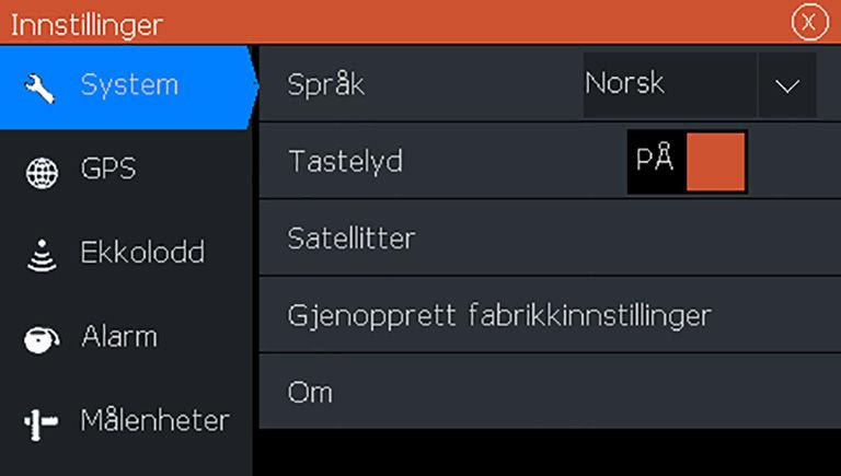 2 Grunnleggende betjening Dialogboksen Systemkontroll Dialogboksen Systemkontroll gir rask tilgang til grunnleggende systeminnstillinger. Du åpner dialogboksen ved å trykke kort på på/av-knappen.