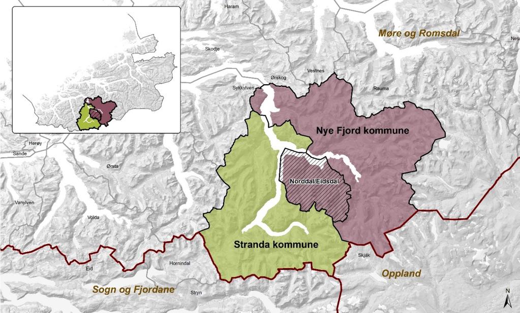 2.0 Bakgrunn Figur 1 oversiktskart og utsnitt av heile fylket utarbeidd av Møre og Romsdal fylkeskommune 2.1 Innbyggeriniatiativet Fylkesmannen har den 26.06.