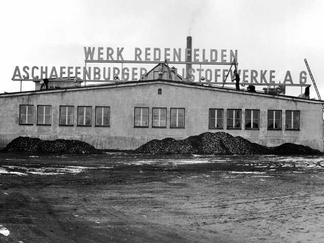 Bau der Duro-Huxol Tütenfabrik, heute PharmaZell Produktionsgebäude,1955